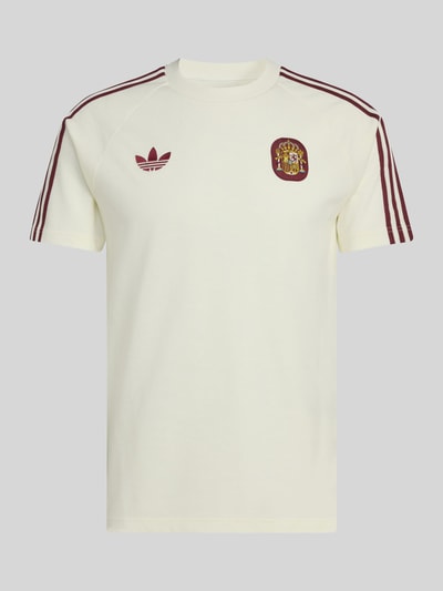 adidas Originals t-shirt o kroju slim fit z mieszanki bawełny Złamany biały 2