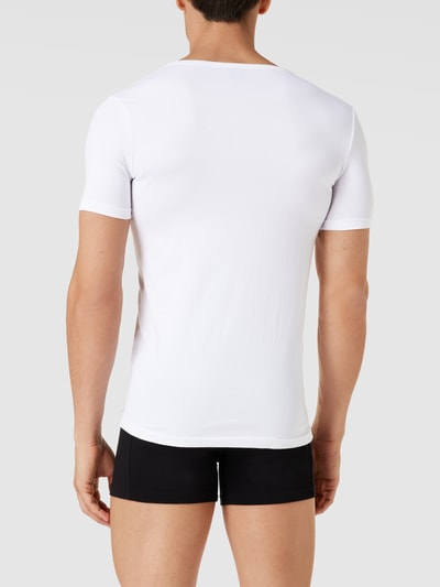 BOSS T-shirt z dekoltem w serek w zestawie 2 szt. model ‘Modern’ Biały 4