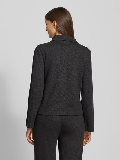 BOSS Bluza rozpinana o kroju relaxed fit z mieszanki bawełny model ‘MONOGRAM’ Czarny 5