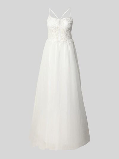 Mascara Regular Fit Abendkleid mit floralem Spitzenbesatz Weiss 2