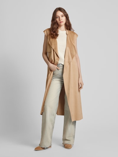 Stefanel Midi-jurk met strikceintuur Beige - 1