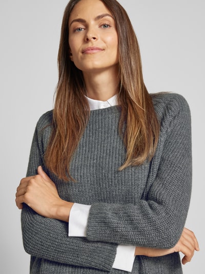 Weekend Max Mara Gebreide pullover met ronde hals, model 'XENO' Middengrijs - 3