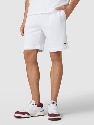 Lacoste Regular Fit Shorts mit elastischem Bund Weiss 4