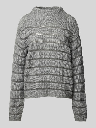 monari Gebreide pullover met turtleneck Donkergrijs gemêleerd - 2