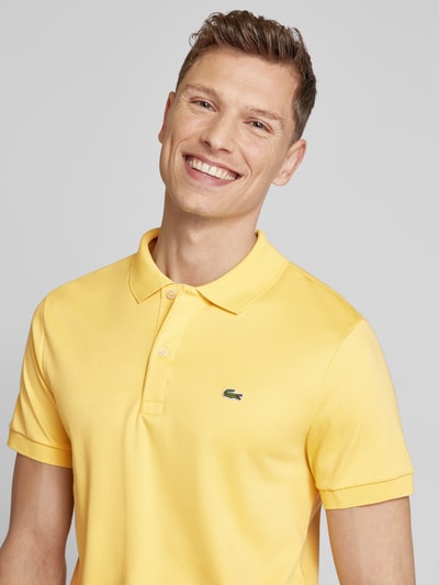 Lacoste Regular fit poloshirt in effen design Lichtgeel - 3