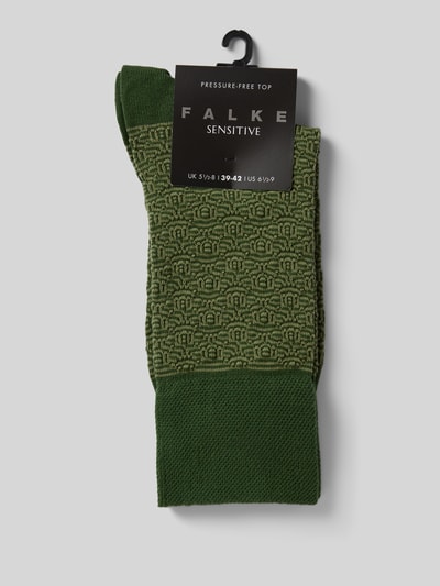 Falke Socken mit Label-Stitching Dunkelgruen 3