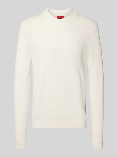 HUGO Regular fit gebreide pullover van viscosemix, model 'SAN MARC' Offwhite - 2