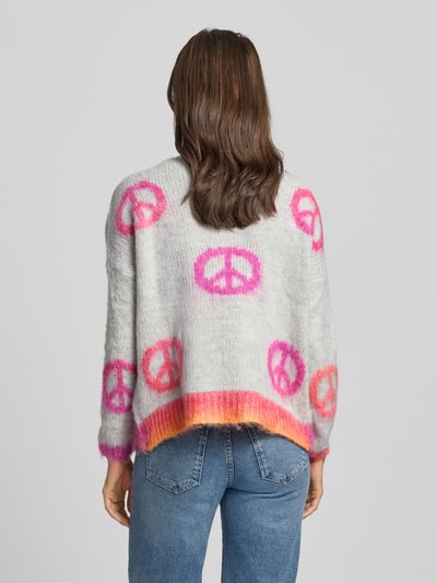 miss goodlife Strickpullover mit überschnittenen Schultern Hellgrau 5