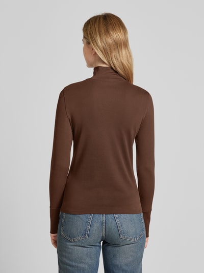 Marc Cain Longsleeve mit Stehkragen Dunkelbraun 5