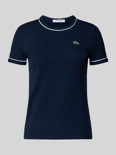 Lacoste Slim Fit T-Shirt aus Baumwoll-Mix Marine 2