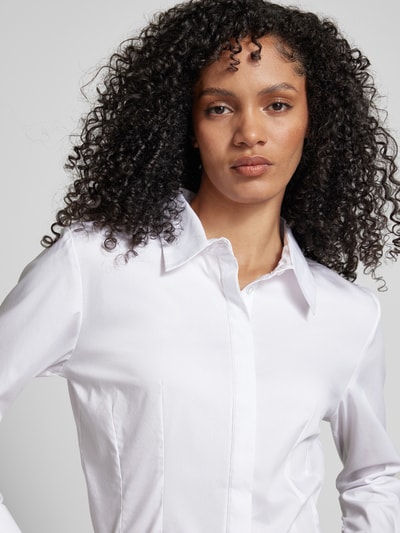 Fransa Blouse met blinde knoopsluiting, model 'jzashirt' Wit - 3