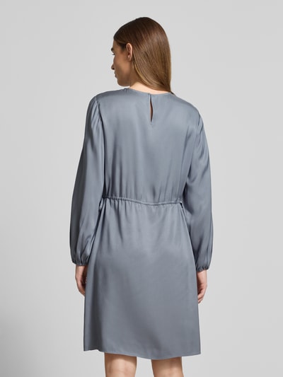 comma Knielanges Kleid mit Tunnelzug Rauchblau 5