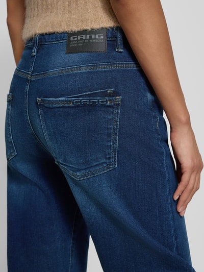 Gang Jeansy o kroju barrel fit z wpuszczanymi kieszeniami model ‘IDA’ Ciemnoniebieski 3