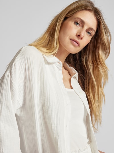 Vero Moda Cropped Bluse mit 3/4-Arm Modell 'NATALI' Weiss 3