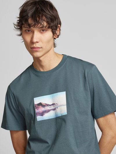 Jack & Jones T-shirt z nadrukiem z motywem model ‘VESTERBRO’ Petrol 3