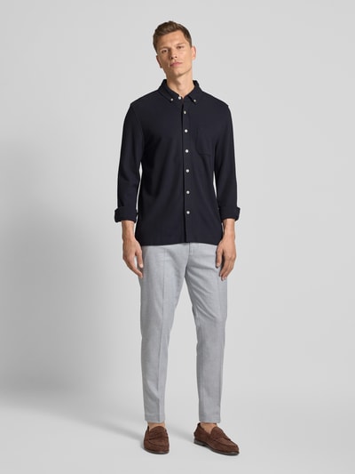 Fynch-Hatton Freizeithemd mit Button-Down-Kragen Marine 1