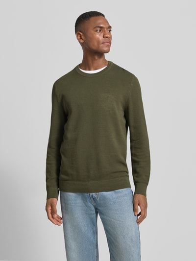 Marc O'Polo Regular Fit Pullover aus reiner Baumwolle Oliv 4