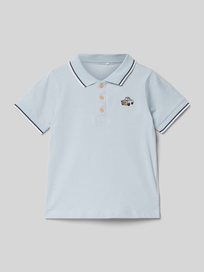 Name It Poloshirt mit gerippten Abschlüssen Modell 'NMMDAKAN' Bleu 1