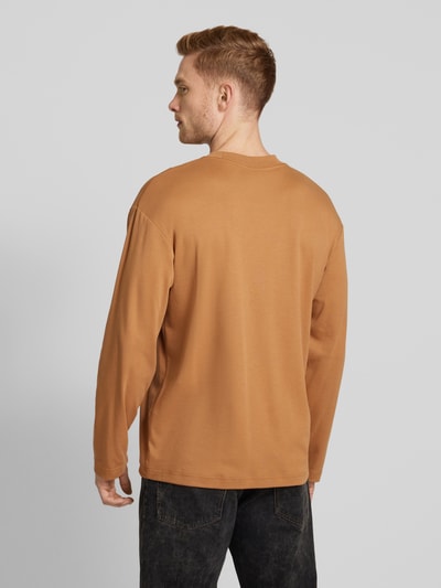 SELECTED HOMME Relaxed Fit Longsleeve mit Stehkragen Modell 'DANI' Cognac 5