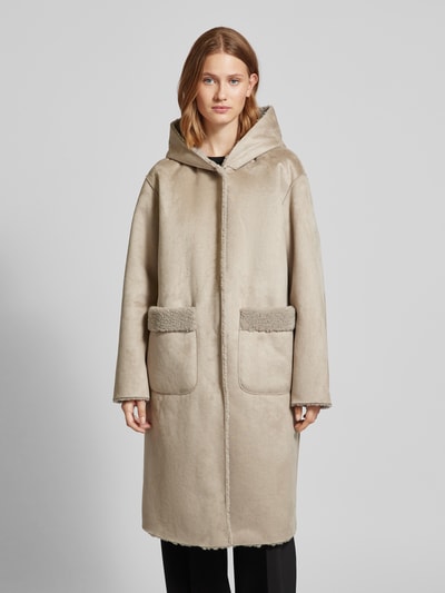 WHITE LABEL Jas met capuchon Taupe - 4