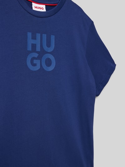 HUGO T-shirt met ronde hals Donkerblauw - 2