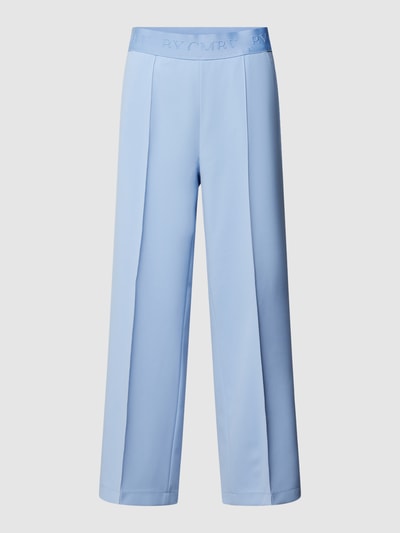 Cambio Spodnie materiałowe z szeroką nogawką i zakładkami w pasie model ‘CAMERON’ Jasnoniebieski 2