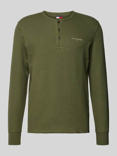 Tommy Jeans Regular fit shirt met lange mouwen van puur katoen Olijfgroen - 2