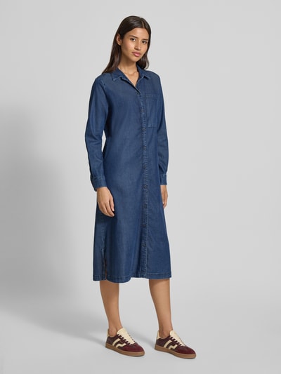 Smith and Soul Sukienka jeansowa z kieszenią na piersi Jeansowy niebieski 1