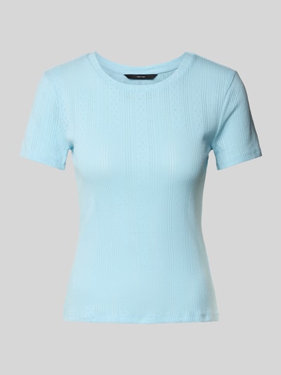 Vero Moda Slim Fit T-Shirt aus reiner Baumwolle Modell 'LISA' Hellblau 2