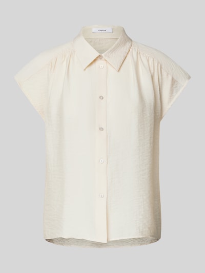 OPUS Bluzka koszulowa o kroju regular fit z lyocellu model ‘Fairi’ Beżowy 2