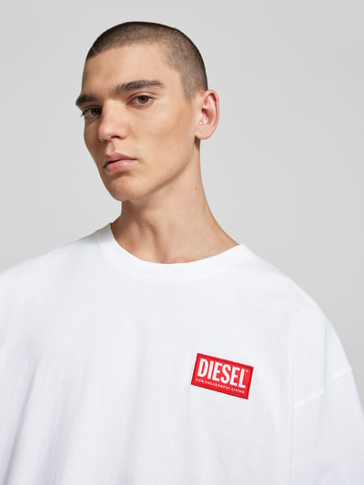 Diesel T-Shirt mit Label-Patch Weiss 3