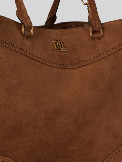Lauren Ralph Lauren Henkeltasche mit Logo-Detail Modell 'MARCY' Hellbraun 5