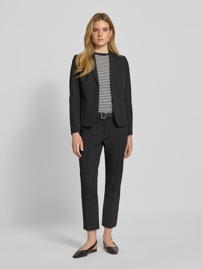 Christian Berg Woman Selection Slim fit stoffen broek met verkort model Zwart - 1