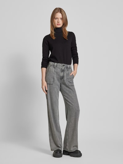 s.Oliver RED LABEL Regular Fit High Rise Jeans aus Lyocell-Baumwoll-Mix Modell 'SURI' Black 1