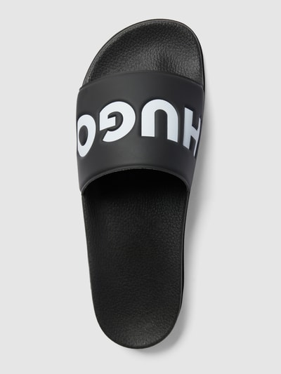 HUGO Slides mit Brand-Schriftzug Modell 'Match it Slid' Black 5