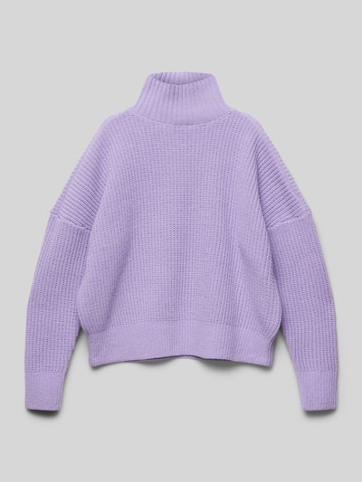 s.Oliver RED LABEL Sweter z dzianiny ze stójką Lawendowy 1