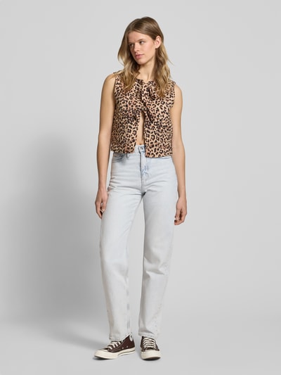 Calvin Klein Jeans High waist straight leg jeans van puur katoen Lichtblauw - 1