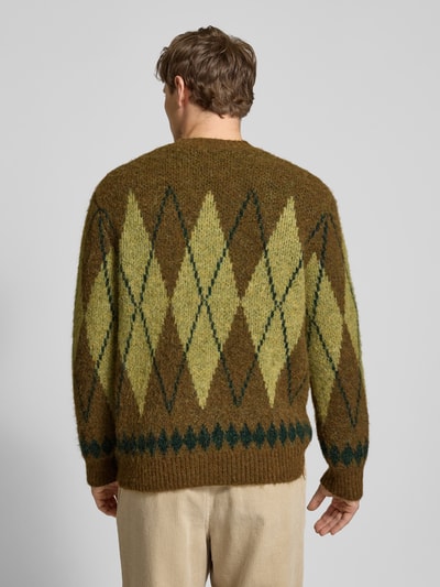 JAKE*S STUDIO MEN Strickjacke mit V-Ausschnitt Mittelbraun 5