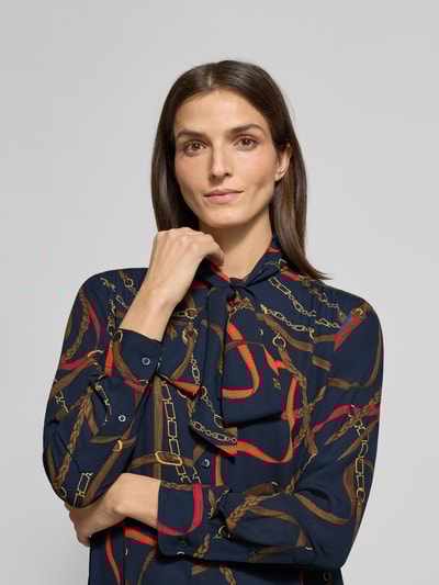 Lauren Ralph Lauren Hemdblusenkleid mit Schluppe Modell 'CADULAH' Marine 3