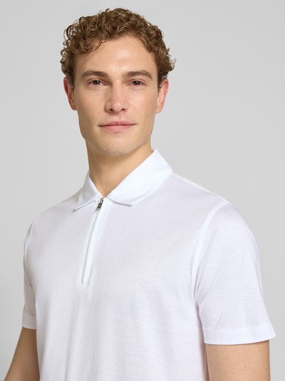 BOSS Regular Fit Poloshirt aus Lyocell-Baumwoll-Mix Modell 'H-PARAS 50' Weiss 3