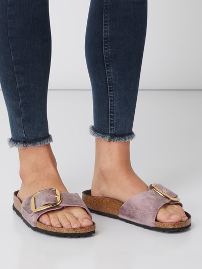 Birkenstock Sandalen aus gewachstem Leder Modell 'Madrid' Flieder 3