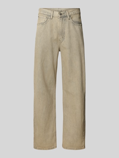 Produktfoto, Loose Straight Fit Jeans im Used-Look Modell '565' von Levi's®, Herren, Reine Baumwolle, beige, gerade Form, sichtbare Used-Optik, Bundweite 43 cm, Innenbeinlänge 80 cm, glatte Textur