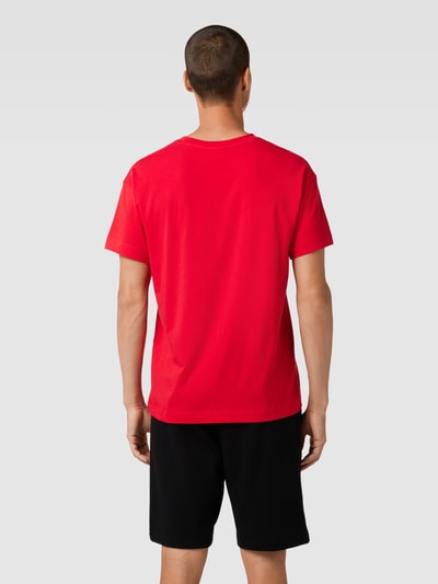 HUGO Oversized T-shirt met labelprint, model 'Linked' Rood - 5