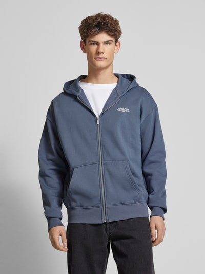 Pegador Oversized Sweatjacke mit Kapuze Rauchblau 4