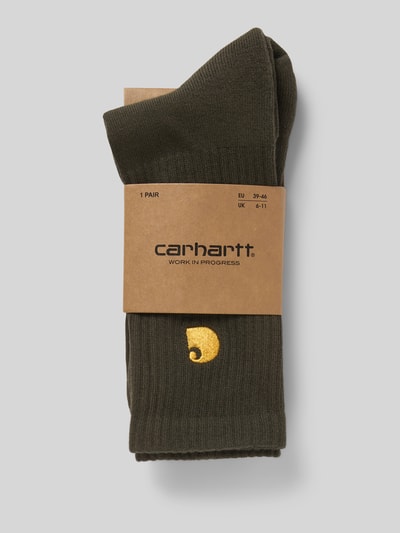 Carhartt Work In Progress Socken mit Label-Stitching Khaki 3