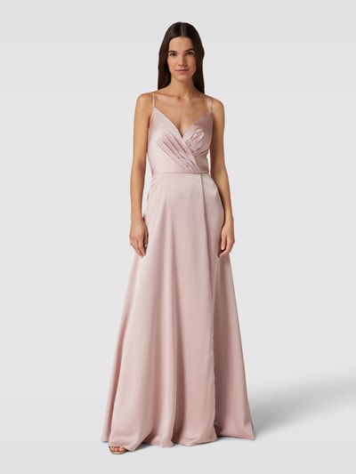 Luxuar Abendkleid mit Herzausschnitt Flieder 1