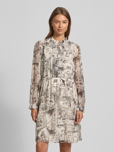 Marc Cain Knielanges Kleid mit Rüschen Sand 4