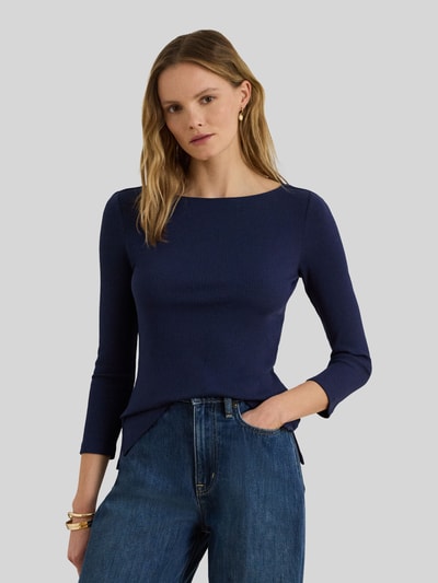 Lauren Ralph Lauren Strickshirt mit 3/4 Arm aus Baumwoll-Mix Marine 4