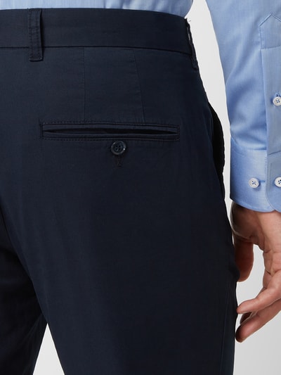 Matinique Chino met stretch, model 'Liam' Marineblauw - 3