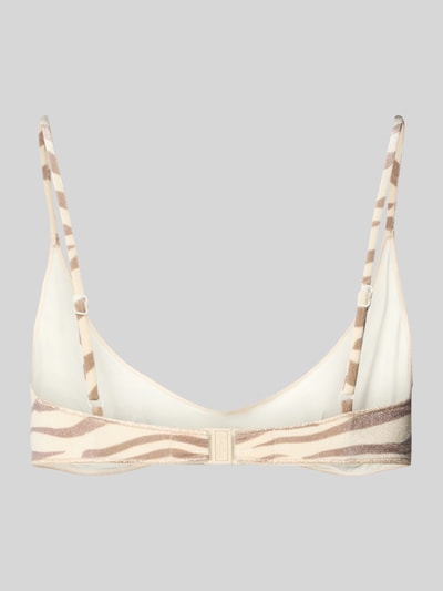 Produktfoto, Bikini-Oberteil mit Allover-Animal-Print Modell 'Paloma' van MC2 Saint Barth, elastische materiaalmix, spaghettibandjes